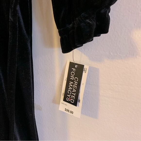 INC International Concepts Black Velvet Dress Big Girl Sz L 10-12 NWT Gorgeous - Picture 4 of 9